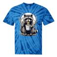 Raccoon Noodle Cup Tie-Dye Unisex T-Shirt | Fun Novelty Wear Blue Tie-Dye