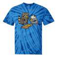 Raccoon Opossum Eating Pizza Street Cats Men Women Kid Tie-Dye T-Shirts Blue Tie-Dye