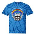 Raccoon Tie-Dye T-Shirt | LGBTQ Pride | Be Gay Do Crime Design Blue Tie-Dye