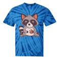 Raccoon Tie-Dye T-Shirt - Whimsical Wildlife Fashion for Adults Blue Tie-Dye