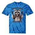 Raccoon Unhinged Feral Retro Tie-Dye T-Shirt - Summer Vibe Blue Tie-Dye