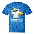 Raccoon With Unicorn Horn Tie-Dye T-Shirt | Whimsical Unisex Gift Blue Tie-Dye