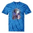 Rat Tie-Dye T-Shirt | Howling Moon Design | Unisex Casual Top Blue Tie-Dye