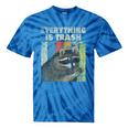 Retro Raccoon Lover Tie-Dye T-Shirt - Fun Camping Vibes Blue Tie-Dye
