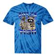 Rizz Em Autistic Raccoon Tie-Dye Unisex T-Shirt - Fun Meme Wear Blue Tie-Dye