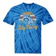 Stay Trashy Opossum & Raccoon Internet Meme Tie-Dye T-Shirt Blue Tie-Dye