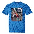 Three Racoon Moon 3 Racoon Moon Cursed Meme Tie-Dye T-Shirts Blue Tie-Dye