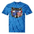 USA Patriotic Raccoon T-Shirt | July 4th Tie-Dye Trash Panda Tee Blue Tie-Dye