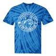 Workout Gym Raccoon Tie-Dye T-Shirt | Fun Fitness Motivation Blue Tie-Dye