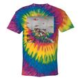 Alien UFO Raccoon Tie-Dye T-Shirt - Quirky & Whimsical Rainbow Tie-Dye