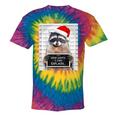 Dear Santa Raccoon Tie-Dye T-Shirt - Festive Christmas Fun Rainbow Tie-Dye