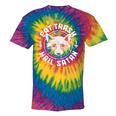 Gothic Raccoon Tie-Dye T-Shirt - Quirky Trash Eater Theme Rainbow Tie-Dye