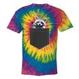 Pocket Raccoon Tie-Dye Unisex T-Shirt - Cute Animal Lover Fashion Rainbow Tie-Dye