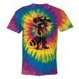 Raccoon Cowboy Western Tie-Dye T-Shirt | Fun Country Style Rainbow Tie-Dye