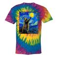 Raccoon Starry Night Tie-Dye Unisex T-Shirt - Van Gogh Art Lovers Rainbow Tie-Dye