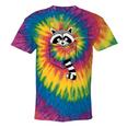 Raccoon Tie-Dye T-Shirt | Casual, Cartoon Animal | Classic Fit Rainbow Tie-Dye