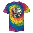 Three Possum Moon 3 Opossum Weird Cursed Meme Tie-Dye T-Shirts Rainbow Tie-Dye
