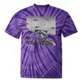 Alien UFO Raccoon Tie-Dye T-Shirt - Quirky & Whimsical Purple Tie-Dye