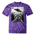 Alien UFO Raccoon Tie-Dye Unisex T-Shirt - Cosmic Adventure Appeal Purple Tie-Dye