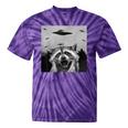Alien UFO Tie-Dye T-Shirt | Fun Raccoon Design For All Ages Purple Tie-Dye