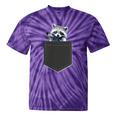 Pocket Raccoon Tie-Dye Unisex T-Shirt - Cute Animal Lover Fashion Purple Tie-Dye