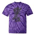 Raccoon Cowboy Tie-Dye T-Shirt for Men & Women | Graphic Meme Style Purple Tie-Dye