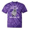 Raccoon Lover Tie-Dye T-Shirt - Fun Animal Design for Wildlife Fans Purple Tie-Dye