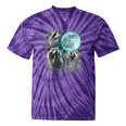 Raccoon Tie-Dye T-Shirt - Whimsical Howling Moon Scene Purple Tie-Dye