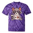Raccoon Tie-Dye T-Shirt - Whimsical Wildlife Fashion for Adults Purple Tie-Dye