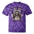 Raccoon Unhinged Feral Retro Tie-Dye T-Shirt - Summer Vibe Purple Tie-Dye