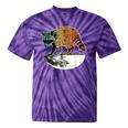 Retro Raccoon Tie-Dye T-Shirt - Vintage Half Moon Design Purple Tie-Dye