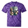 Three Possum Moon 3 Opossum Weird Cursed Meme Tie-Dye T-Shirts Purple Tie-Dye