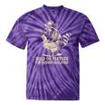 Vintage Western Raccoon Tie-Dye T-Shirt - Humorous Cowboy Design Purple Tie-Dye