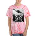 Alien UFO Raccoon Tie-Dye Unisex T-Shirt - Cosmic Adventure Appeal Coral Tie-Dye