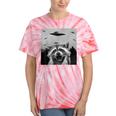 Alien UFO Tie-Dye T-Shirt | Fun Raccoon Design For All Ages Coral Tie-Dye