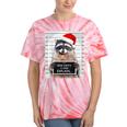 Dear Santa Raccoon Tie-Dye T-Shirt - Festive Christmas Fun Coral Tie-Dye