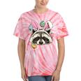 Easter Raccoon Tie-Dye T-Shirt - Fun for Bunny Lovers Coral Tie-Dye