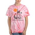 Everyday Is Trash Day Retro 90s Sunset Raccoon Trash Panda Tie-Dye T-Shirts Coral Tie-Dye