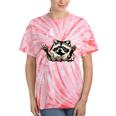 Funny Racoon Tie-Dye T-Shirt - Quirky Quote on Waste Management Coral Tie-Dye