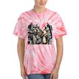 Let's Get Trashed Tie-Dye T-Shirt | Raccoon & Opossum Beer Party Coral Tie-Dye