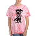 Raccoon Cowboy Western Tie-Dye T-Shirt | Fun Country Style Coral Tie-Dye