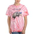 Raccoon Fairy Godpossum Tie-Dye T-Shirt - Quirky Charm Coral Tie-Dye