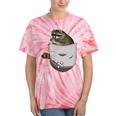 Raccoon Lover Tie-Dye T-Shirt | Quirky Animal Pocket Design Coral Tie-Dye