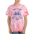 Raccoon Meme Tie-Dye T-Shirt | Funny Sarcastic Lounge Wear Coral Tie-Dye
