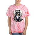 Raccoon Noodle Cup Tie-Dye Unisex T-Shirt | Fun Novelty Wear Coral Tie-Dye