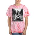 Raccoon & Sasquatch Selfie Tie-Dye T-Shirt - Fun Unisex Apparel Coral Tie-Dye