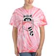 Raccoon Tie-Dye T-Shirt | Casual, Cartoon Animal | Classic Fit Coral Tie-Dye