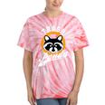 Raccoon Tie-Dye T-Shirt | Cute Trash Panda Design | Cartoon Style Coral Tie-Dye