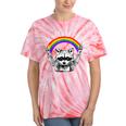 Raccoon Tie-Dye T-Shirt | LGBTQ Pride | Be Gay Do Crime Design Coral Tie-Dye