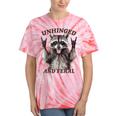 Raccoon Unhinged Feral Retro Tie-Dye T-Shirt - Summer Vibe Coral Tie-Dye